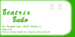 beatrix buko business card